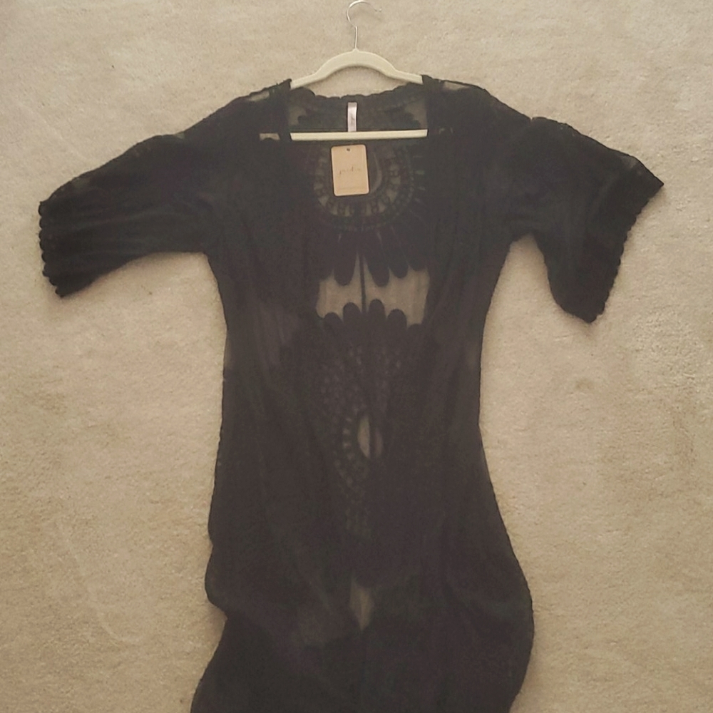 Black lacy Kimono